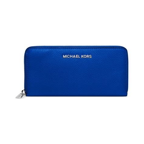 michael kors blue continental wallet|Michael Kors zipper wallet.